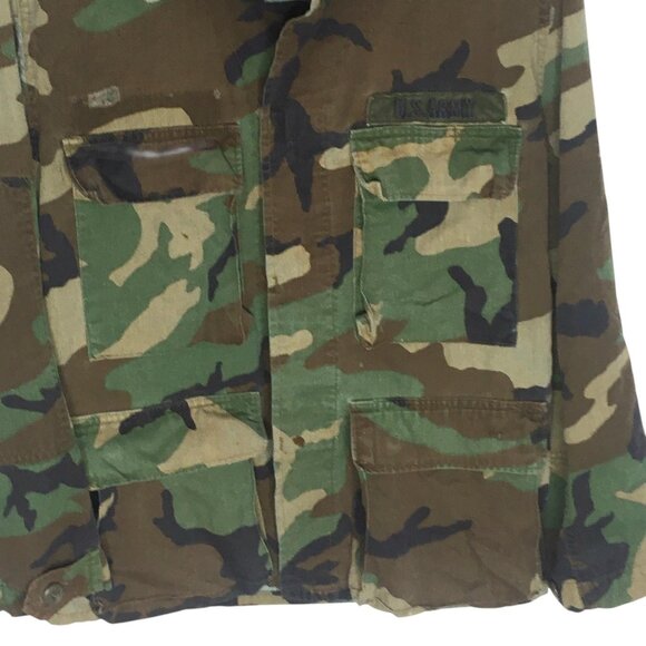 US Army BDU Field Jacket Mens Large Woodland Camo Combat Coat 4 Pocket Military - Picture 3 of 14